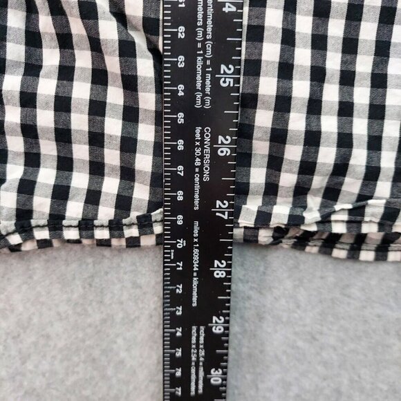 GLB Gold Label Brand Short Sleeve Black White Plaid Button Up Mens 2XL - Picture 8 of 9